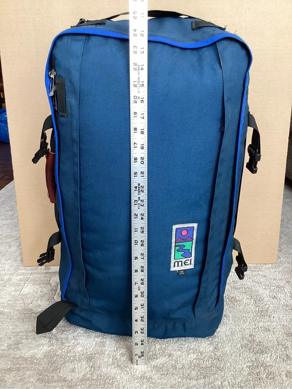 Vintage MEI Voyageur convertible travel backpack made in USA with YKK zippers